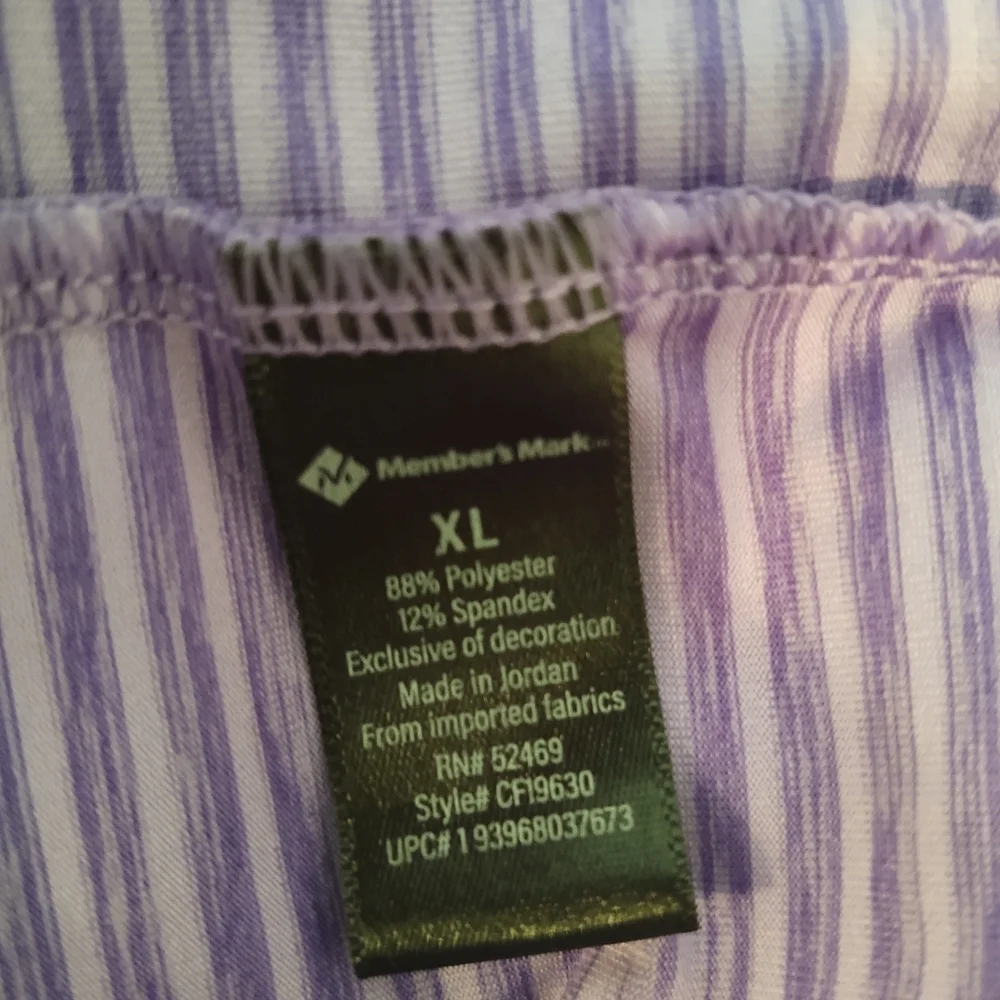 Members Mark Purple Stripped XL Polo! - Picture 6 of 8